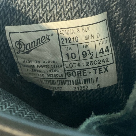 Danner Acadia Black 8 Gor-Tex Men’s Boots Size 10 D PreOwned - Picture 8 of 9